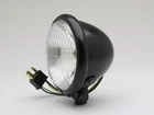 Headlight 4.5" DOT Black - Cafe Racer Bobber Chopper Cruiser Tracker Custom