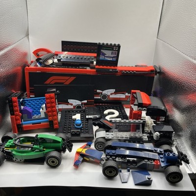 LEGO City 60445 F1  Truck with RB20 & AMR24 Cars Semi Truck Almost Complete