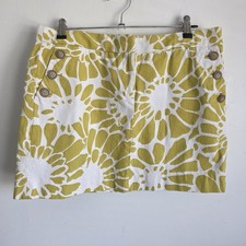 J Crew Sunburst Floral Print Midrise Waistband Mini Skirt Size 10