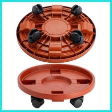 2 Pack 13IN Plant Caddy with Wheels Round Rolling Plant Stand Plant Dolly, 20...