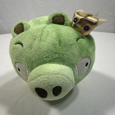 Angry Birds Green Pig King Golden Crown 5 Plush Toy Commonwealth 2010 No Sound