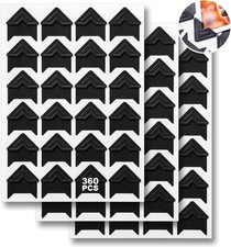 360 Pcs Photo Corners Self Adhesive, Scrapbooking Photo Mounting Corners, Black