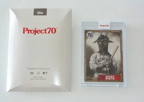 TOPPS PROJECT 70 BABE RUTH YANKEES EVIL GOAT BY ALEX PARDEE CARD #666