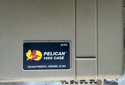 Pelican 1495 Tan FDE Locking Case