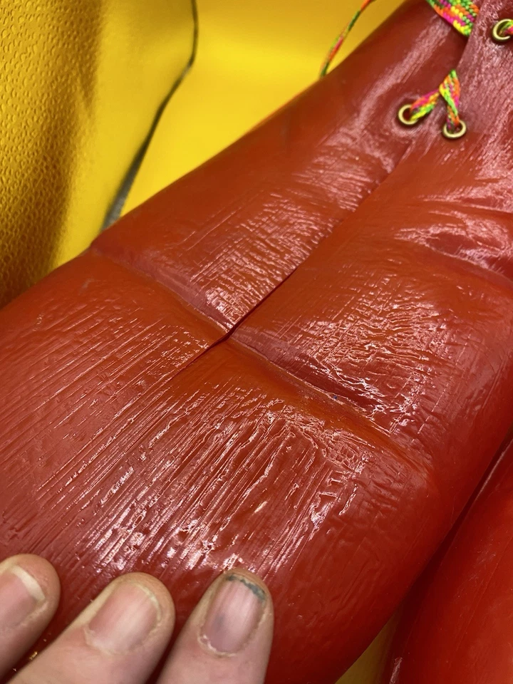 Vintage Rubies Red Plastic Blow Mold Clown Shoes Adult 1978 15” Costume Cosplay - Image 2 of 4