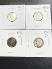 (4 Coins) Silver Roosevelt Dimes Questionable Condition