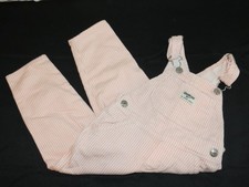 OshKosh B  Gosh Toddler Girls RETRO Pink White Hickory Pin Stripe Overalls 3T