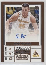 2017-18 Panini Contenders Draft Picks College Alec Peters #73 Auto 1k5