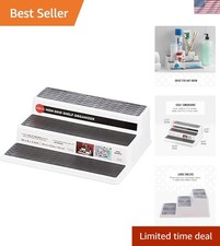 Space-Saving 10-Inch Tiered Spice Organizer - Non-Slip for Smart Kitchen Clarity