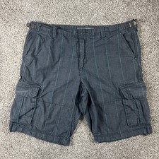 Old Navy Cargo Shorts Mens 36 Gray Plaid 100 Cotton Skater Y2K 2000s Surplus