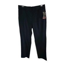 Briggs New York Womens The Slimming Solution Pants 14 Navy Stretch Comfort Waist