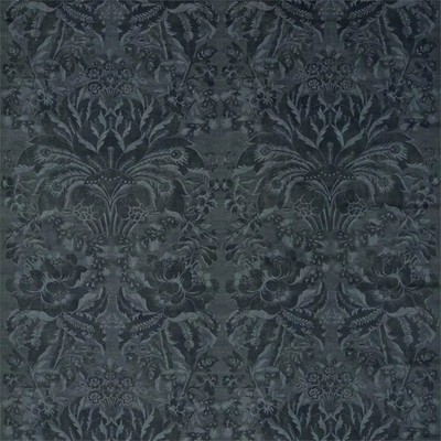 Designer upholstery remnants Zoffany Ducato  Reign Blue 1.5 yards  Velvet