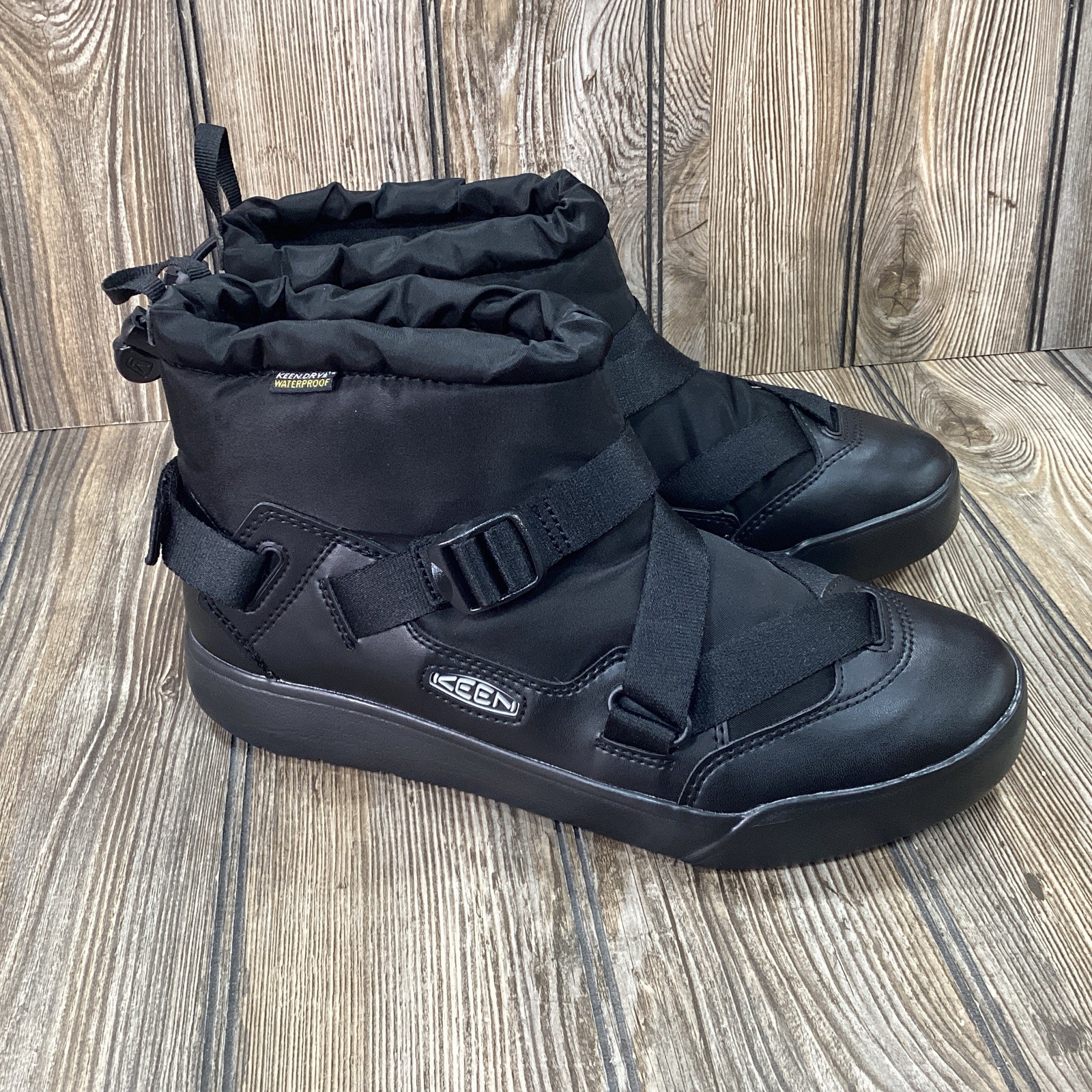Stivali invernali KEEN donna Hoodzerra neri impermeabili isolati taglia 9 US *NUOVI*