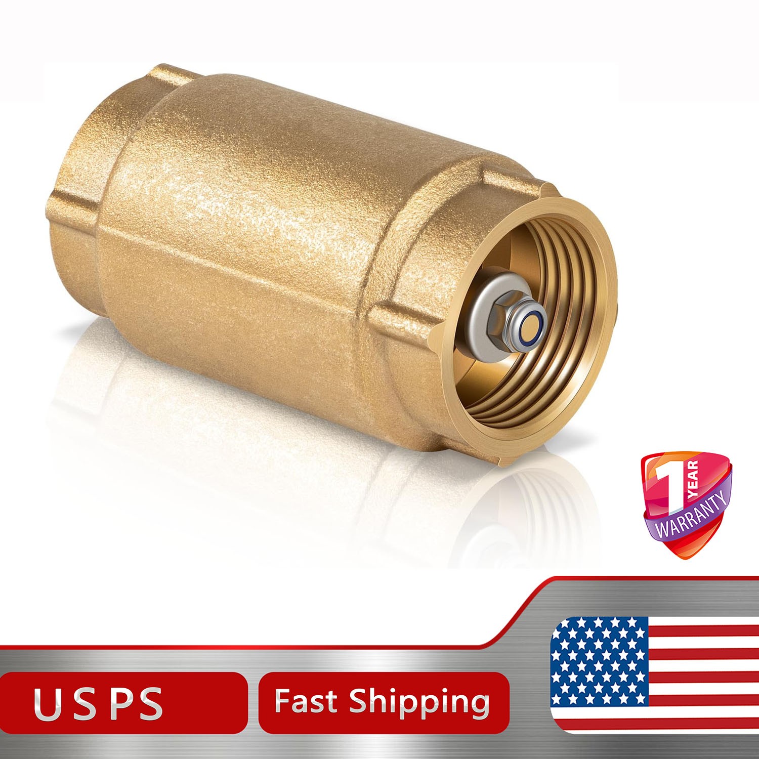 1" No-Lead Brass Check Valve Backflow Preventer for Merrill CVNL100 700 Series