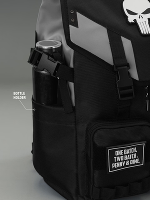 Sac à Dos Darc Sport X Marvel Punisher - Noir, Nylon, Patch Inclus - Neuf