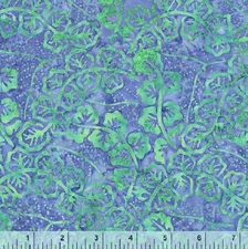 Anthology Batik Fabric | Limelight Lime Vines Periwinkle Purple | YARD