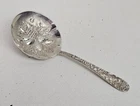 S. Kirk & Son Sterling Silver 925 Repoussé Bon Bon Spoon Floral Antique 28.9g