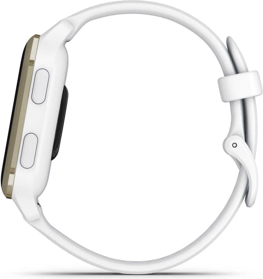 Garmin VENU SQ 2 40,6mm Polymergehäuse mit Silikonarmband - Weiss/Cremegold NEU - Bild 4 von 4