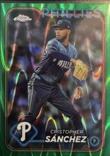2024 Topps Chrome Cristopher Sánchez Green Refractor #USC101 /99 Phillies