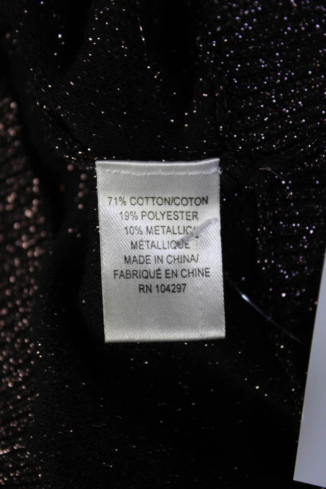 Milly 女式长袖套衫毛衣黑色粉红色金属色 L 码 — 第 4/4 张图片