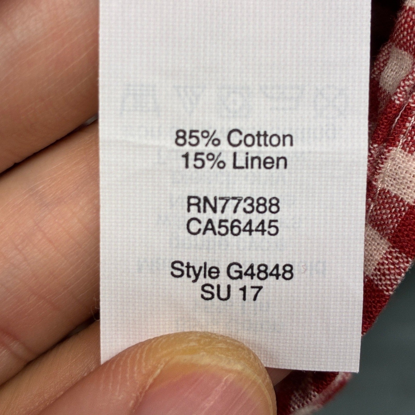 Madewell Gingham Button Down Top Ruffle Cuff Wome… - image 5