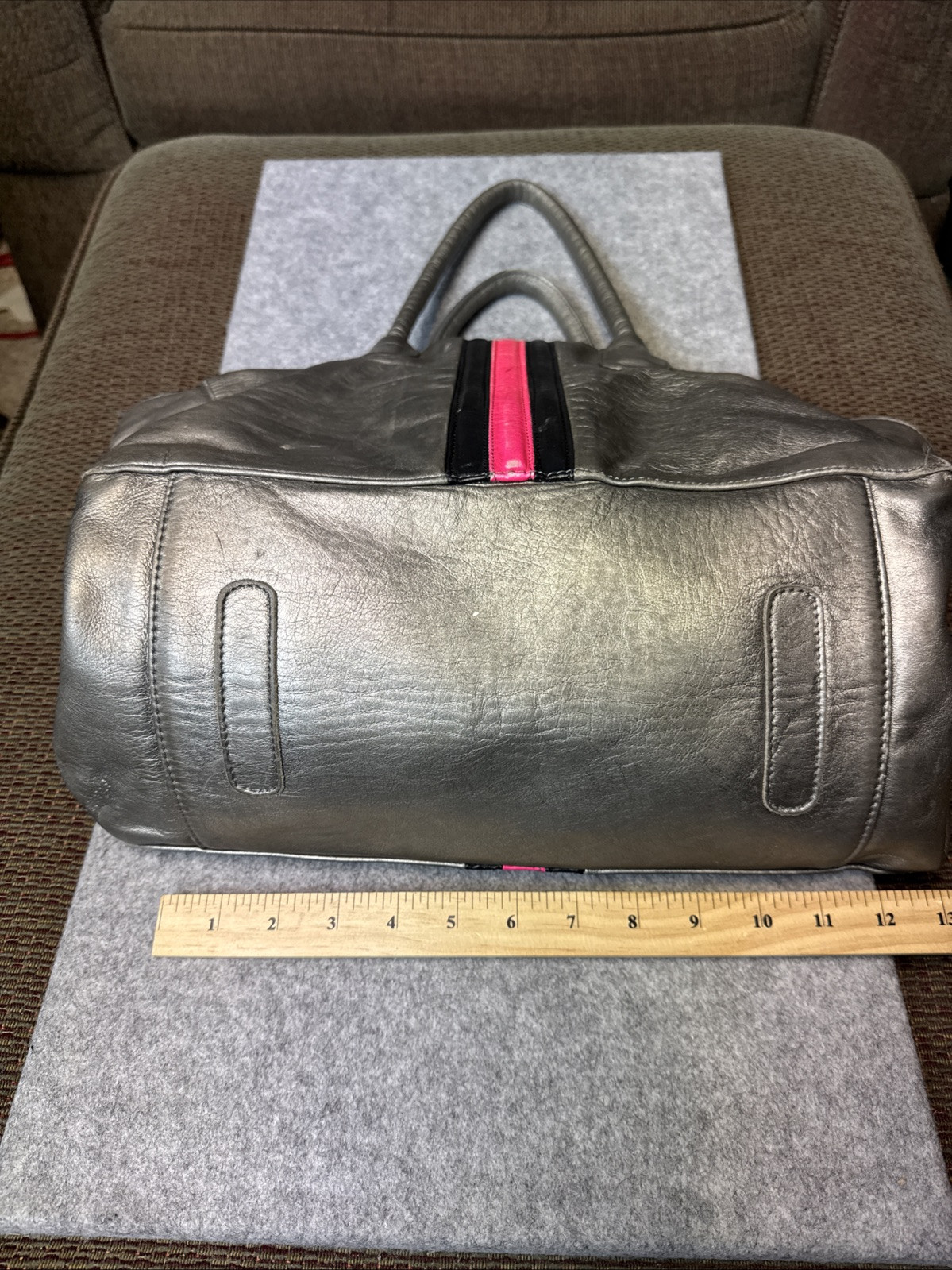 POSITIVE ELEMENTS Soft Leather Silver Bag with Pi… - image 5