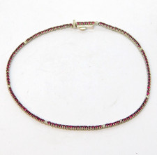 18ct White Gold, Ruby & Diamond Set Tennis Bracelet Vintage c1990