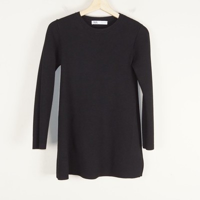 Zara Black Long Sleeve Knit Mini Sweater Dress Womens Sz S | eBay Zara Black Long Sleeve Knit Mini Sweater Dress Womens Sz S | eBay