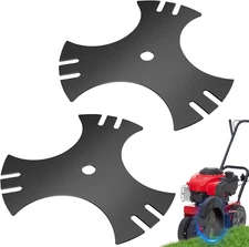 2 Pcs Universal 9" X 9" Edger Blade (1/2" Center Hole), 3-Side Edger Star Blade
