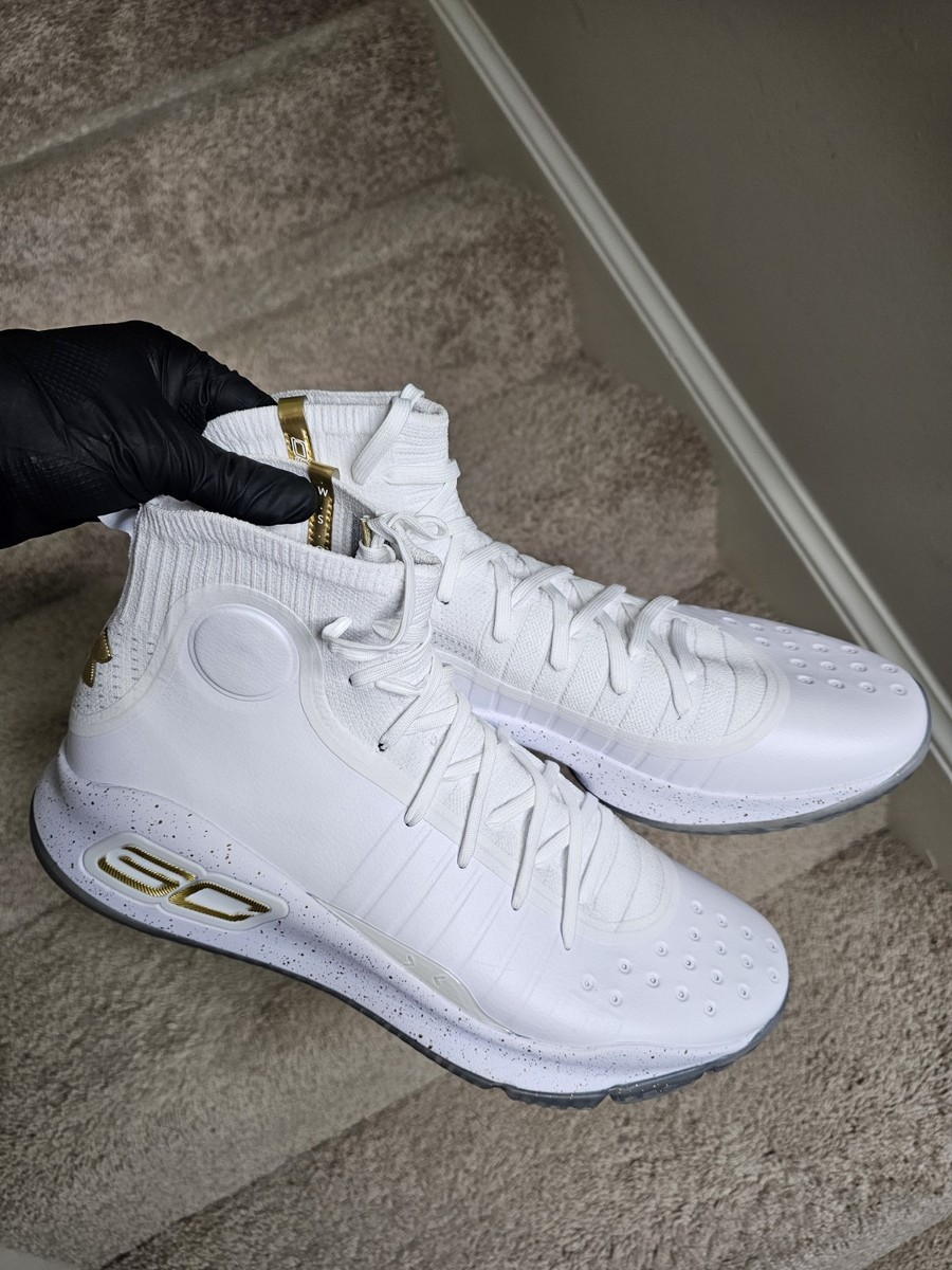Under Armour 2017 Curry 4 IV Finals White Gold 1298306-102 Sz 16
