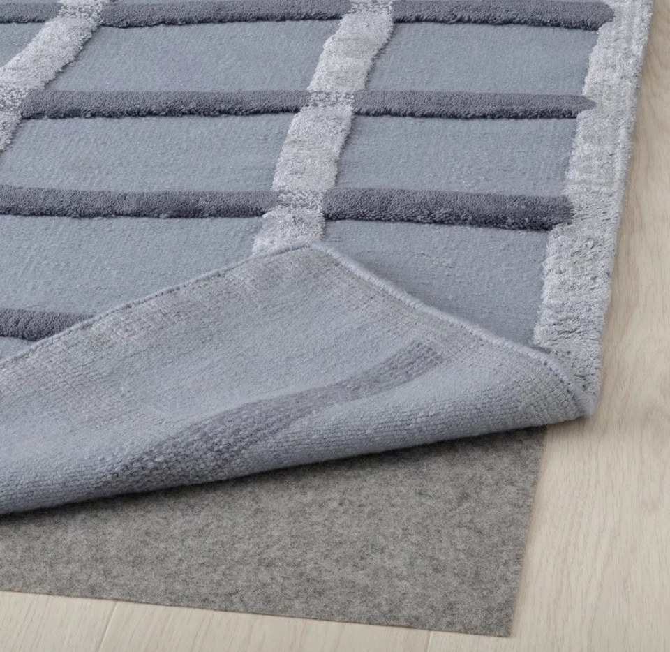 Handgewebter Wollteppich 240x300 NEU – SKUGGSVINGEL, hellblau, hochwertig - Bild 2 von 2