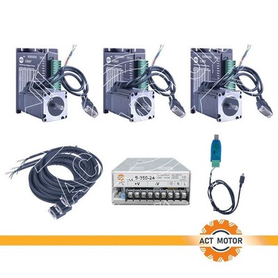 DE FREE 3Axis Nema23 Closed Loop Stepper3Nm4A Φ8mm 23SSM2440-EC1000& Driver CS57