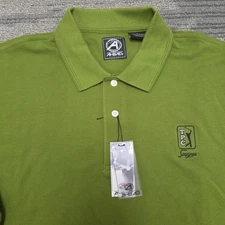 New TPC Sawgrass Polo Shirt Mens Large Leaf Green Golf Embroidered Logo Pique