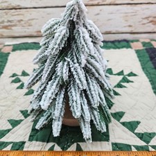 Mini Snowy Pine Downswept Artificial Pine Tree - approx. 8.5"