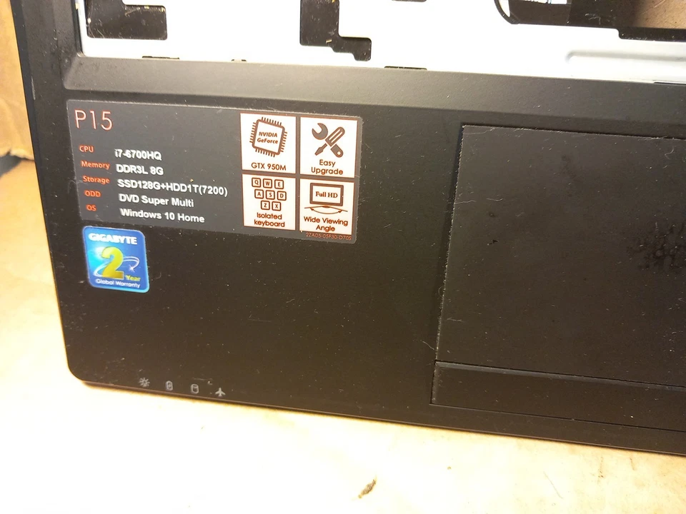 GIGABYTE P15, RTL8723BE TRACKPAD/PALMREST , 6-39-W65R2-010-G - Image 3 of 4