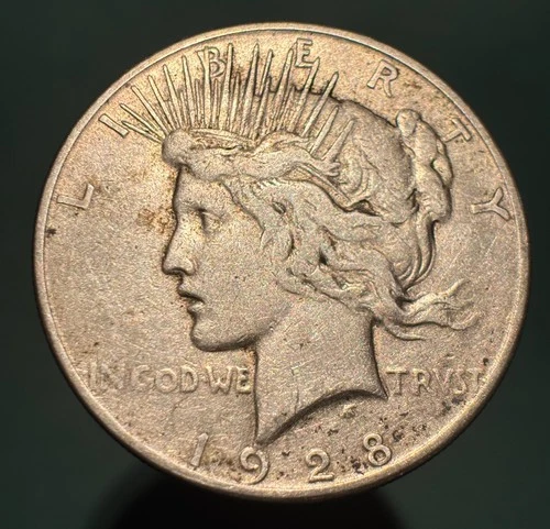 VF - USA - 1928 S - 1 Dollar Peace  - Attractive Silver Coin