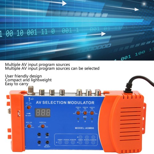 AV-Auswahlmodulator PAL NTSC Standard VHF UHF RF Modulator für Heim-TV - Bild 7 von 12