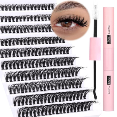 DIY Lash Extension Kit 200pcs 8-16MM Wispy Lash Clusters C D Curl by Ruairie