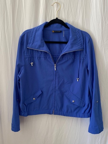 Activology Damenjacke blau Reißverschluss Kordelzug Größe Petite Large