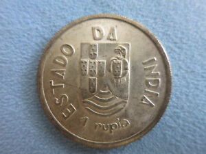 INDIA Portugal silver RUPIA 1935 BU UNC