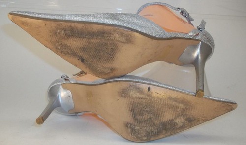 Steve Madden BLAZZE donna US 8M pelle argento cinturino alla caviglia tacco a punta - Foto 6 di 9