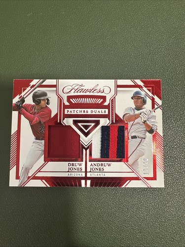 Panini Flawless-Druw Jones/Andruw Jones /20 RED / Patches Duals - Picture 2 of 6