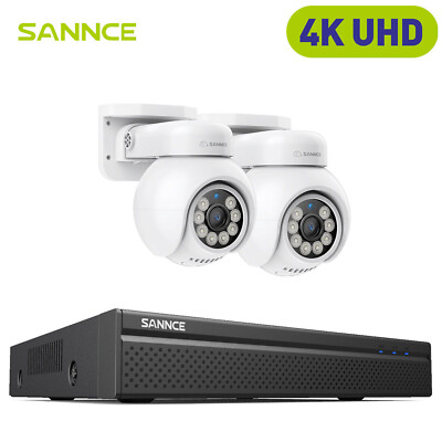 SANNCE 4K 8MP NVR PoE 350° PT Überwachungskamera Set 2-Wege-Audio Outdoor H.265