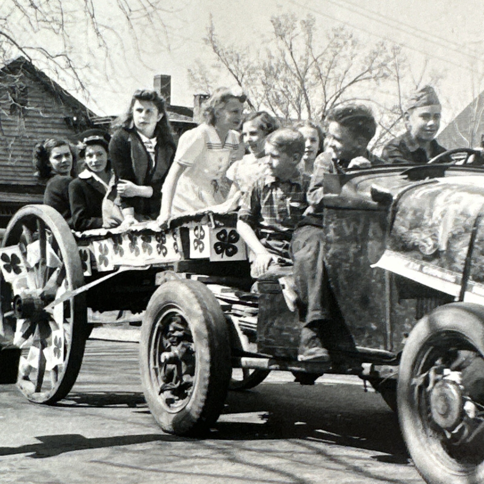 HURLEY, NEW YORK Post Office! Tractor Wagon 4H parade ORIGINAL vintage
