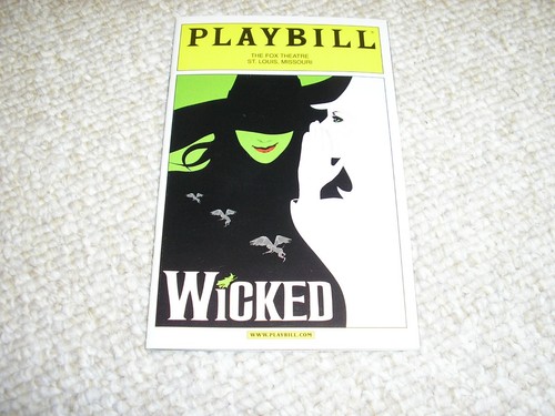 Wicked Playbill con biglietto Stub-12/4/05-Fox Theatre St. Louis, MO-Bello! - Foto 2 di 4
