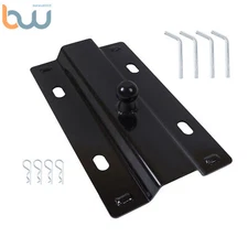 5th Wheel Rails Gooseneck Adapter Gooseneck Ball Plate Hitch 2-5/16 " 30000 lbs