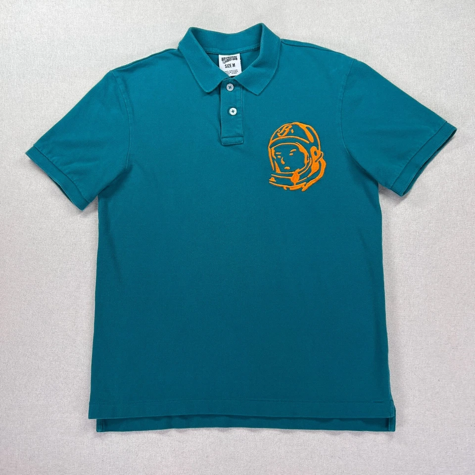 Polo Billionaire Boys Club Para Hombre M Azul Bordado Logo Astronauta Y2K Foto 3 de 4