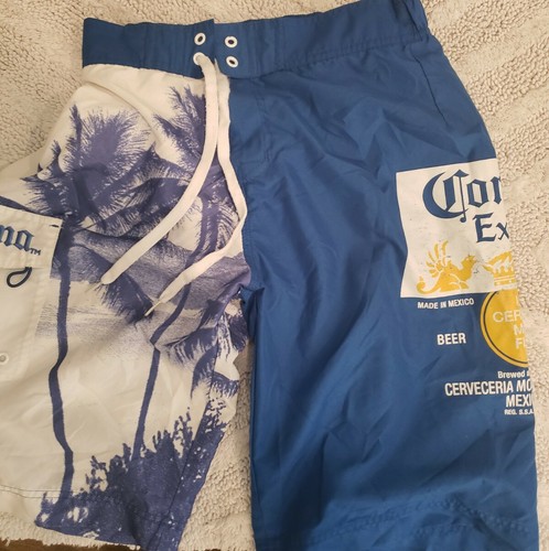 Corona Extra Beer Board Shorts Trunks Sz 30 Men Preowned - Picture 3 of 5