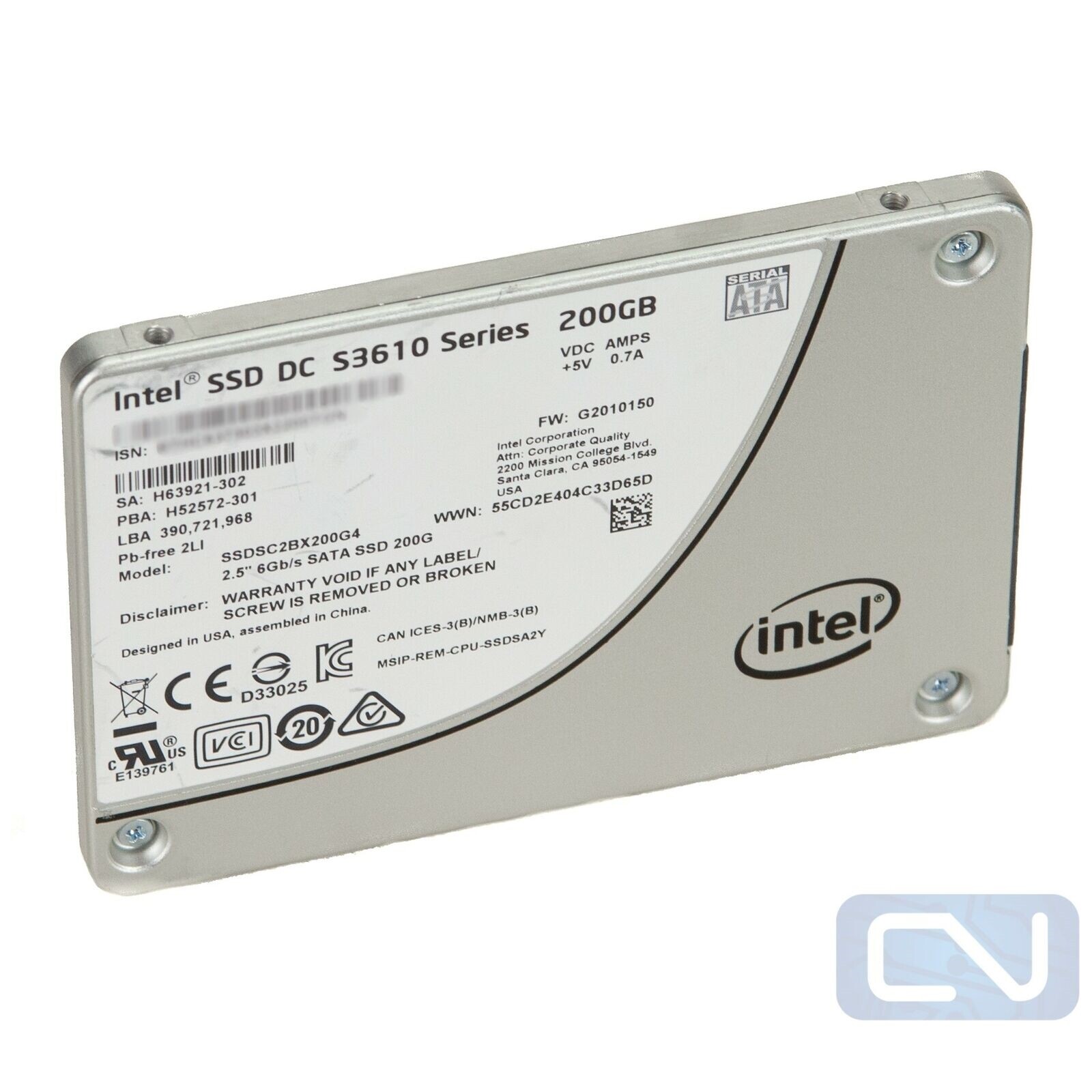 SSD Intel S3610 Series 200GB SSDSC2BX200G4 SATA III (3 DWPD) 2.5