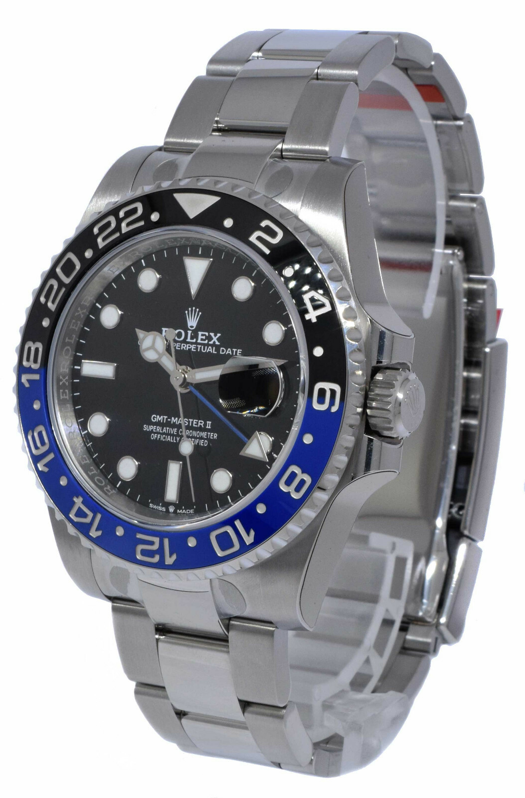 NEW Rolex GMT-Master II Black/Blue Mens Ceramic Oyster Steel B/P 'open 116710 image 3